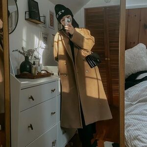 Aritzia Babaton The Slouch Coat Color Cocoa Sand